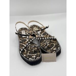 Jimmy Choo Desi Studded Sandal Women's eu37 us7-7.5 NWB Slight Discoloring